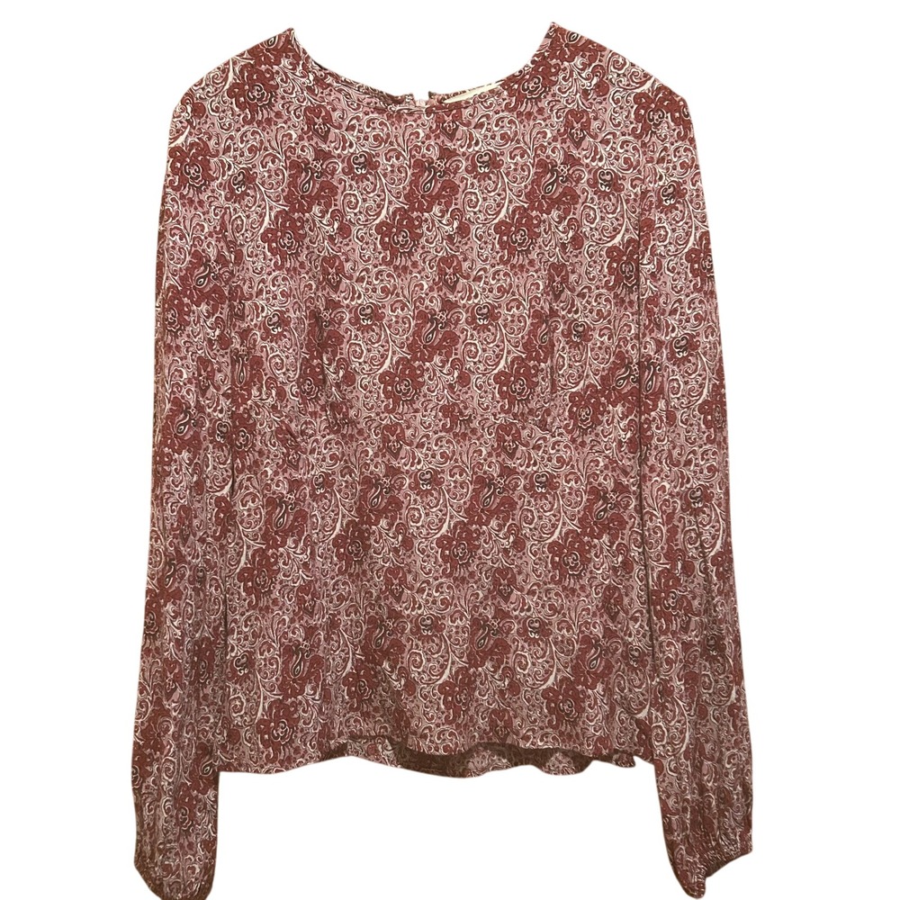 Boden‎ Womens Red & Pink Paisley Viscose Blouse-Size 12-Boho-Artsy-Office